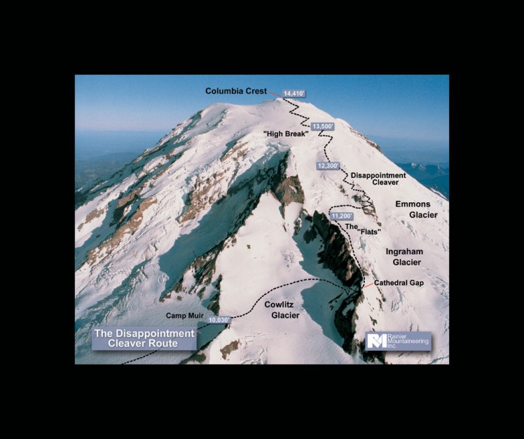 The DC Route (Credit: Rainier Mountaineering, Inc)